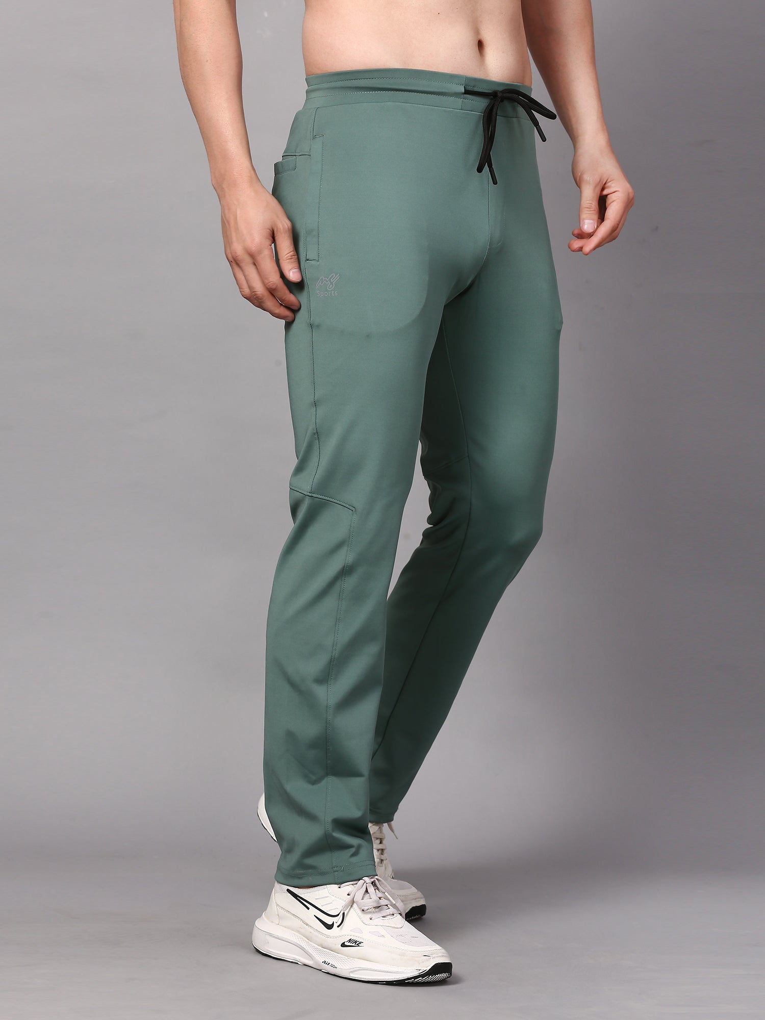 Green trackpants with pockets
