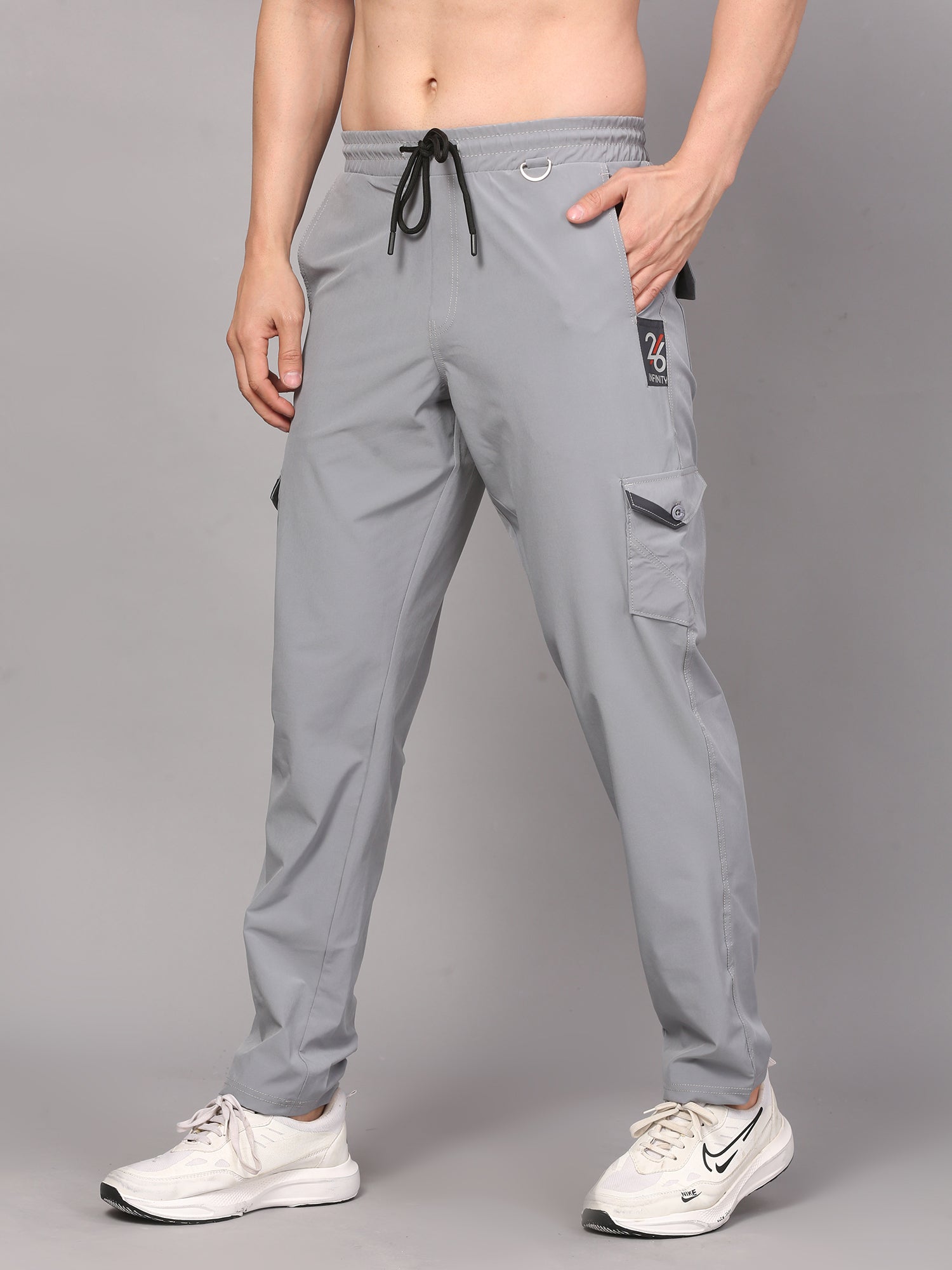 Grey Cargo Pants with pockets