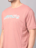 Men’s Graphic Print on Chest Matrix Sports T-Shirt Activewear (Pink)
