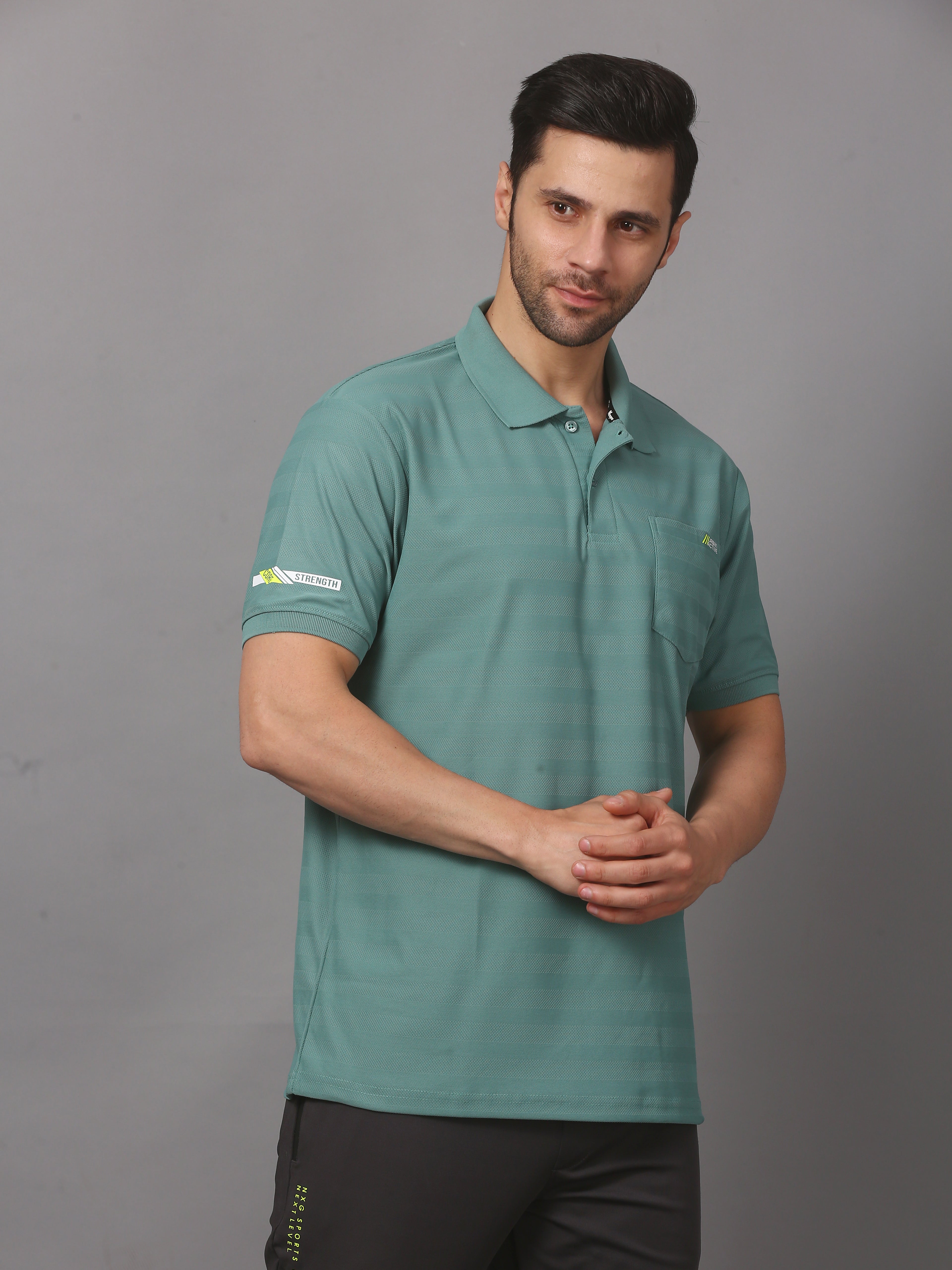 Men's Plain Polo T-Shirt with Pocket Brown