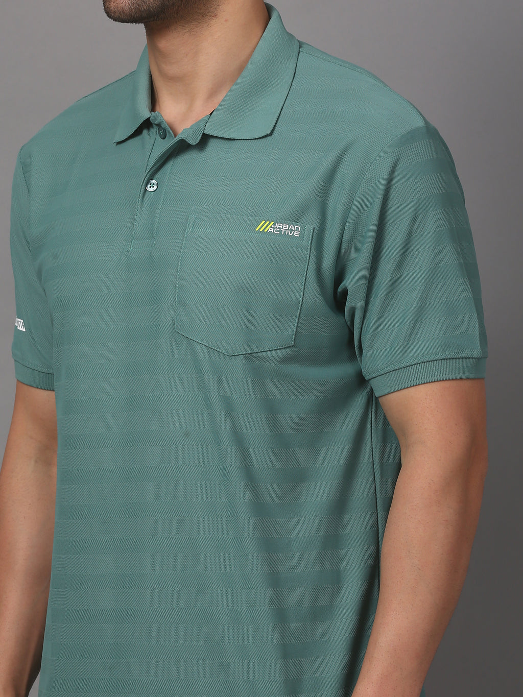 Men's Plain Polo T-Shirt with Pocket Brown Bearly Green
