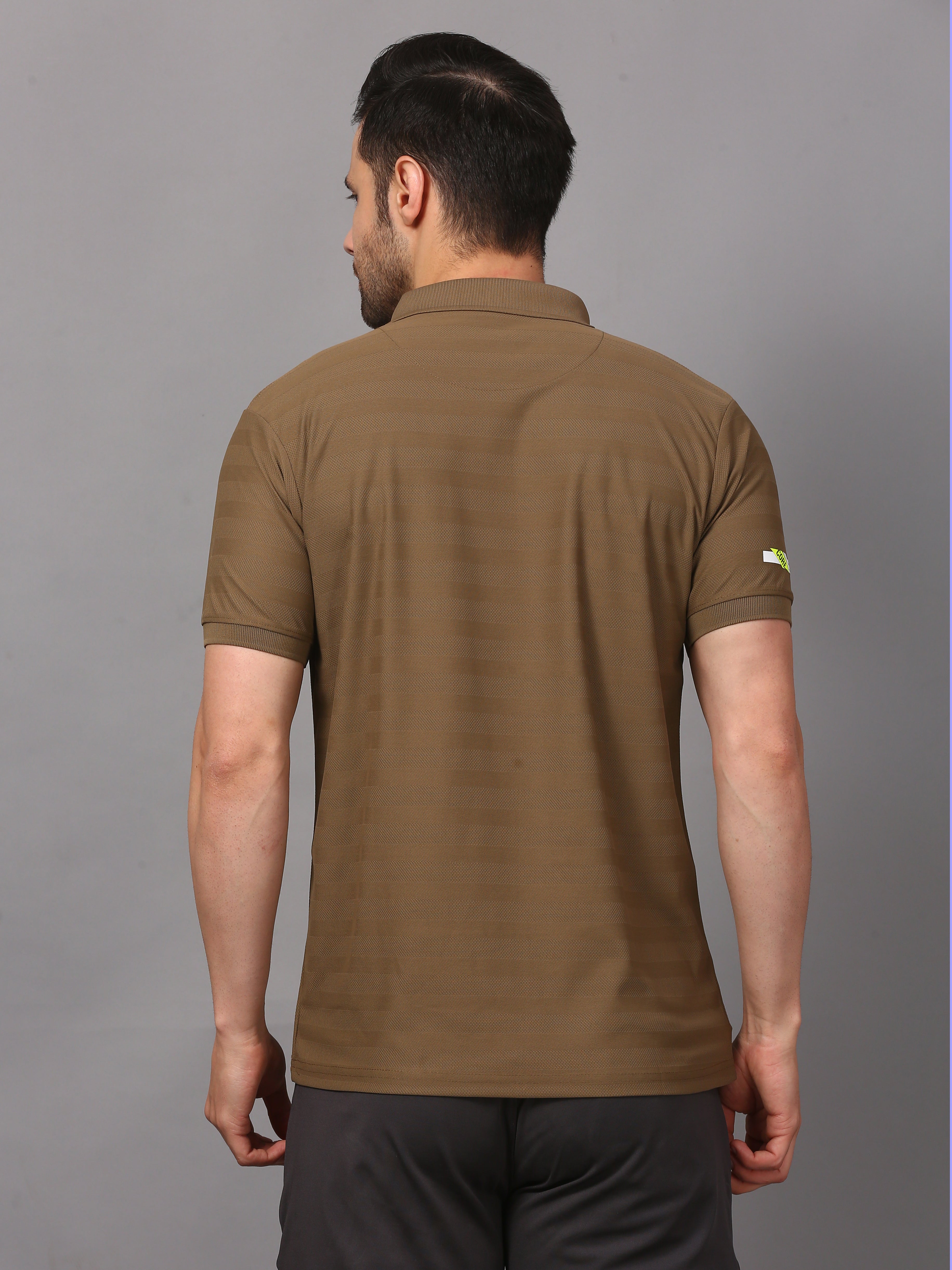 Men's Plain Polo T-Shirt with Pocket Brown