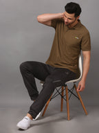 Men's Plain Polo T-Shirt with Pocket – Brown