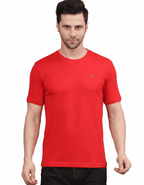 Men's Solid Crew Neck Performance T-Shirt Red