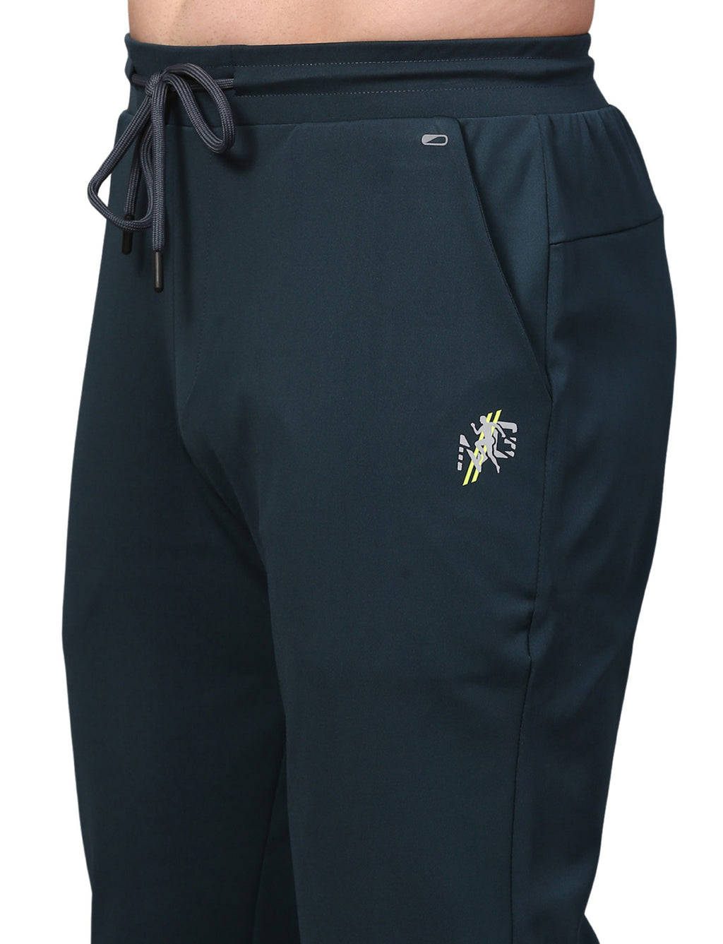 Men's Track Pants Slim Fit Joggers for Gen Z with Zipper Pocket Drawsting Teal