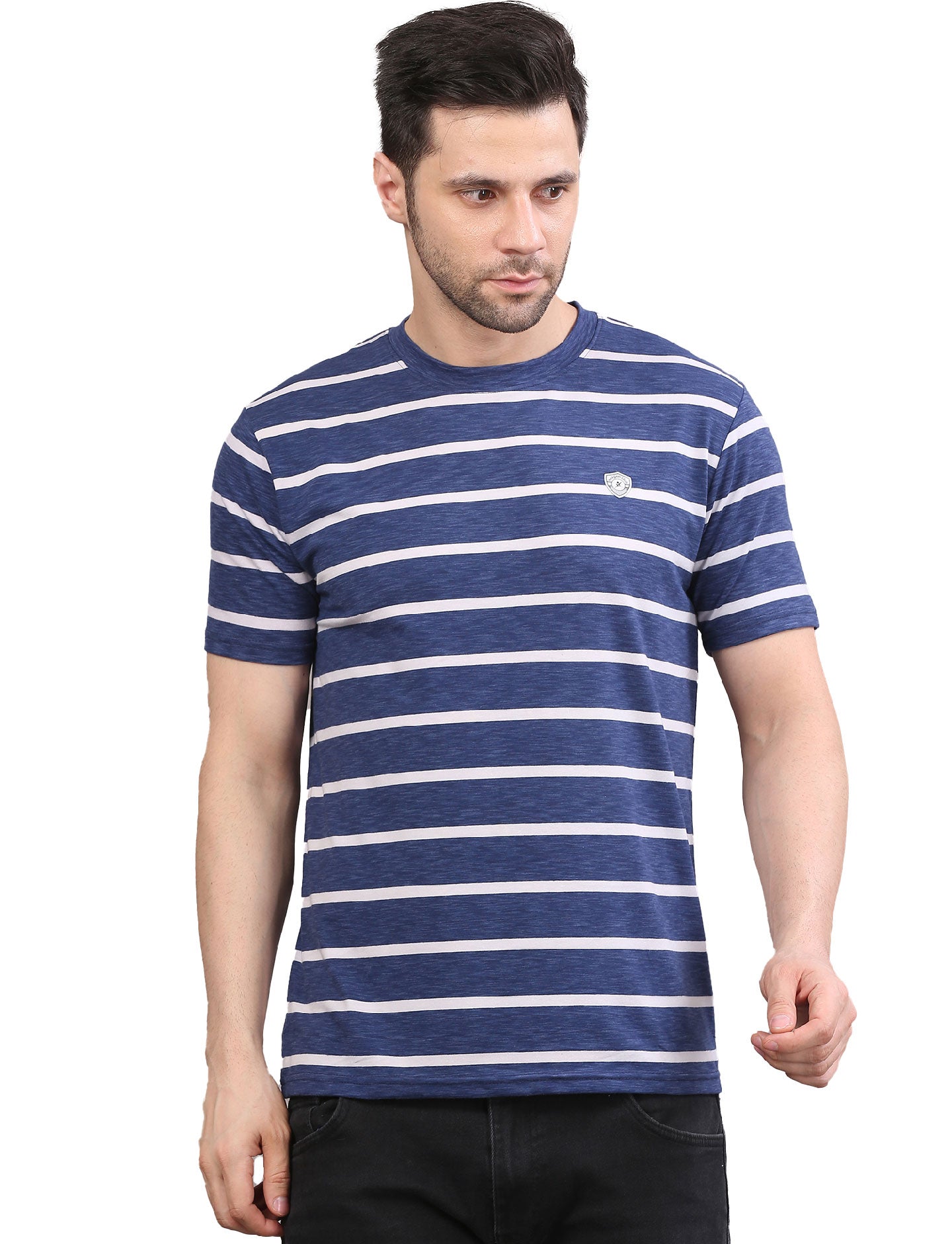 Men's Striped Crew Neck T-Shirt