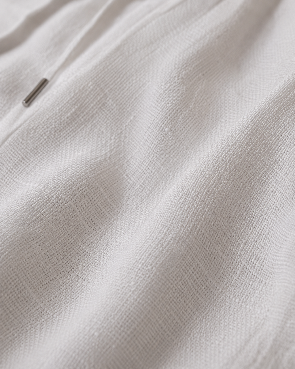 Linen Look Straight Fit Pants white