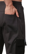 Men's Track Pants Slim Flap Pockets Dark Grey