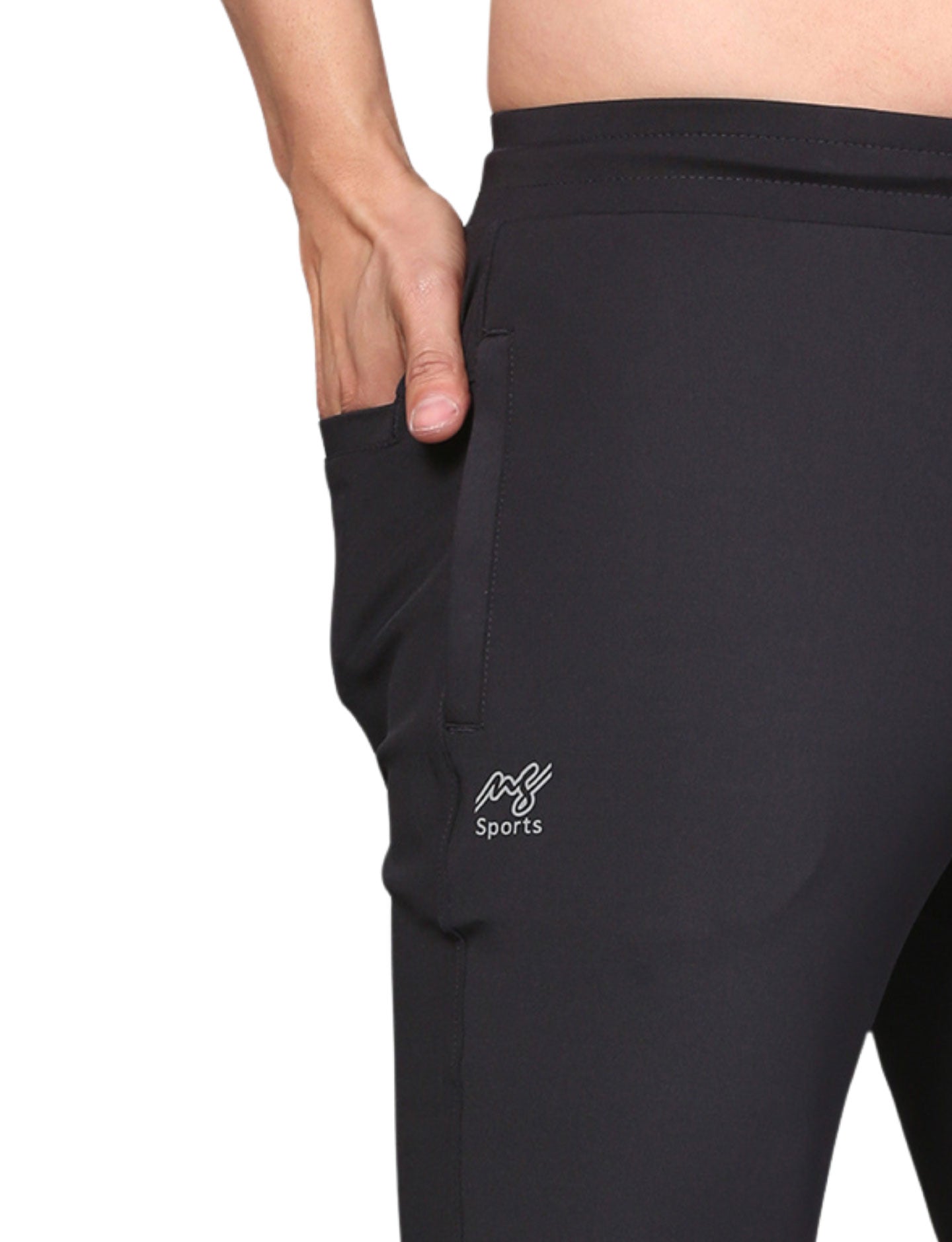 Men's Track Pants Joggers Zipper Gen Z Casual, Sports Gym Activities Black