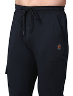 Men's Track Pants Slim Flap Pockets Navy