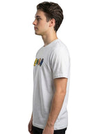 White round neck half sleeves printed T-shirt