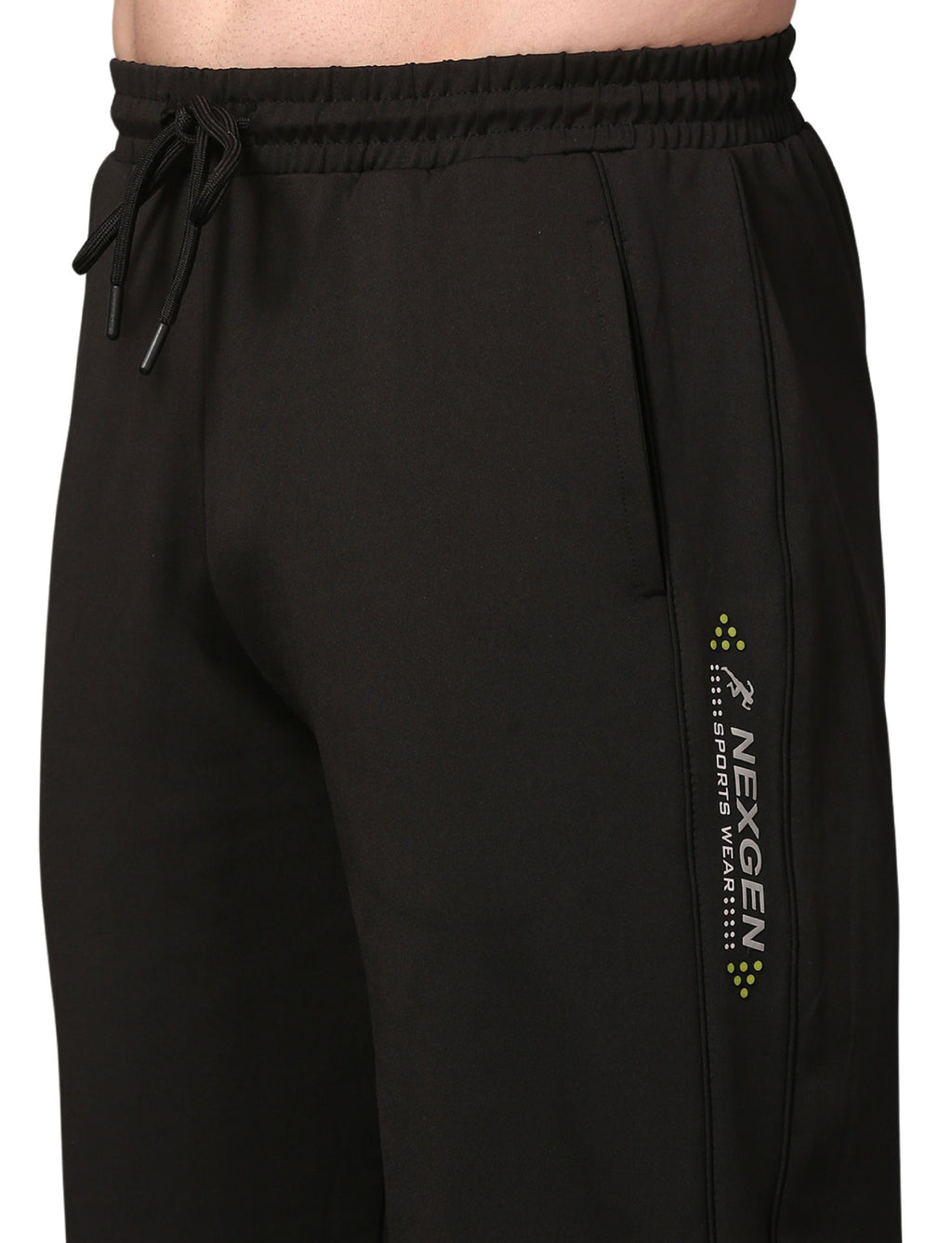 Men's Track Pants Solid Slim Fit Joggers for Man, Boy & Gen Z Drawsting Black