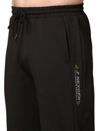 Men's Track Pants Solid Slim Fit Black