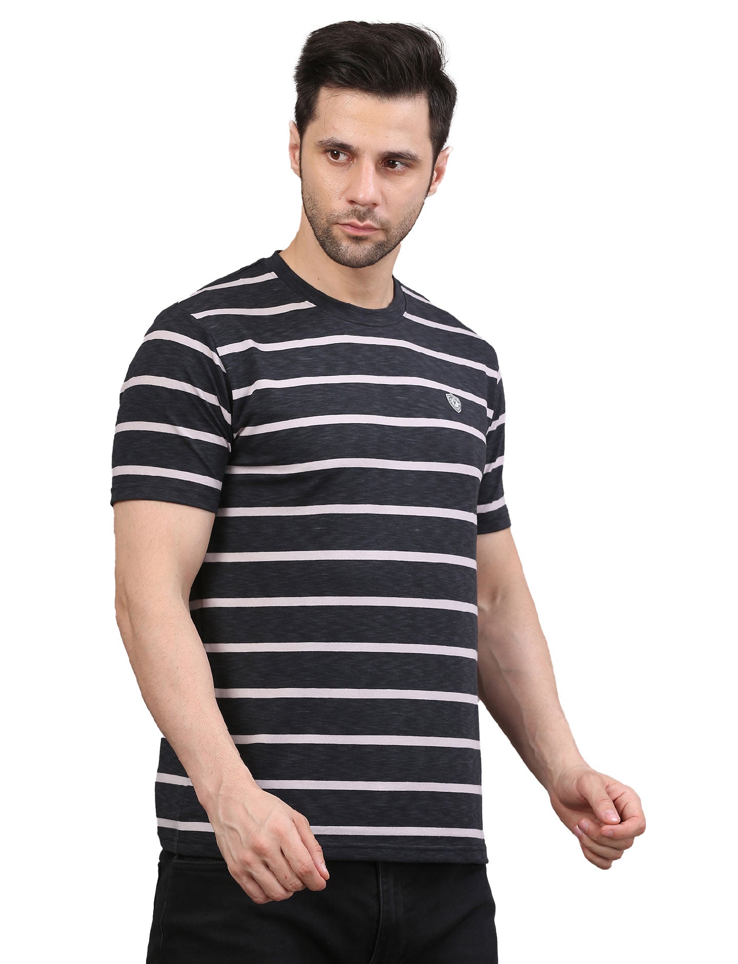 Men's Striped Crew Neck T-Shirt