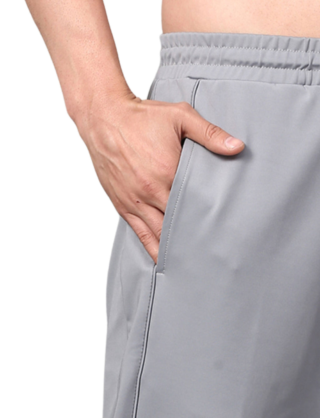 Men's Track Pants Solid Slim Fit Grey