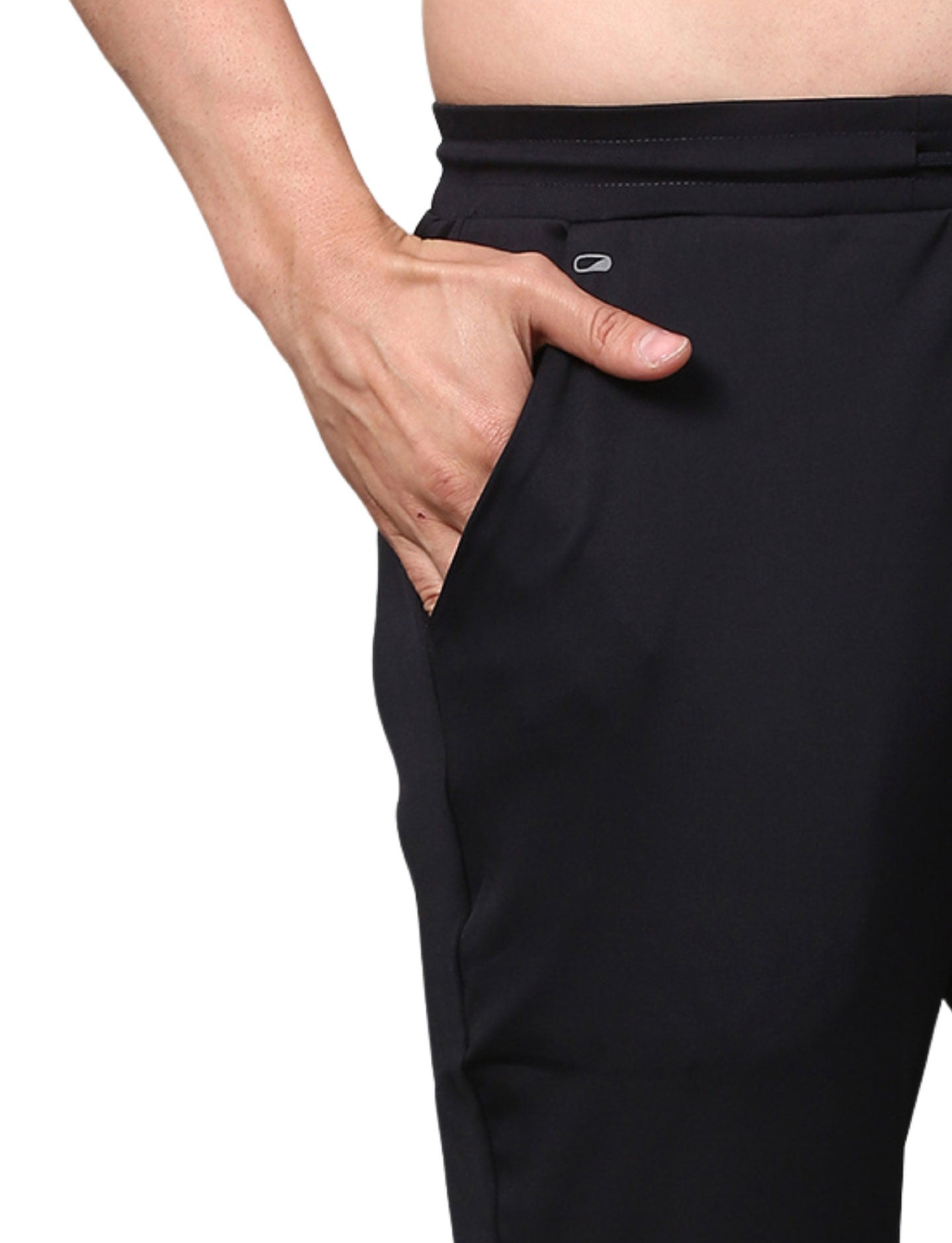 Men's Track Pants Slim Fit Joggers for Gen Z with Zipper Pocket Drawsting Navy