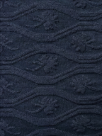 Texture Quater Zip Polo : Heritage Blue