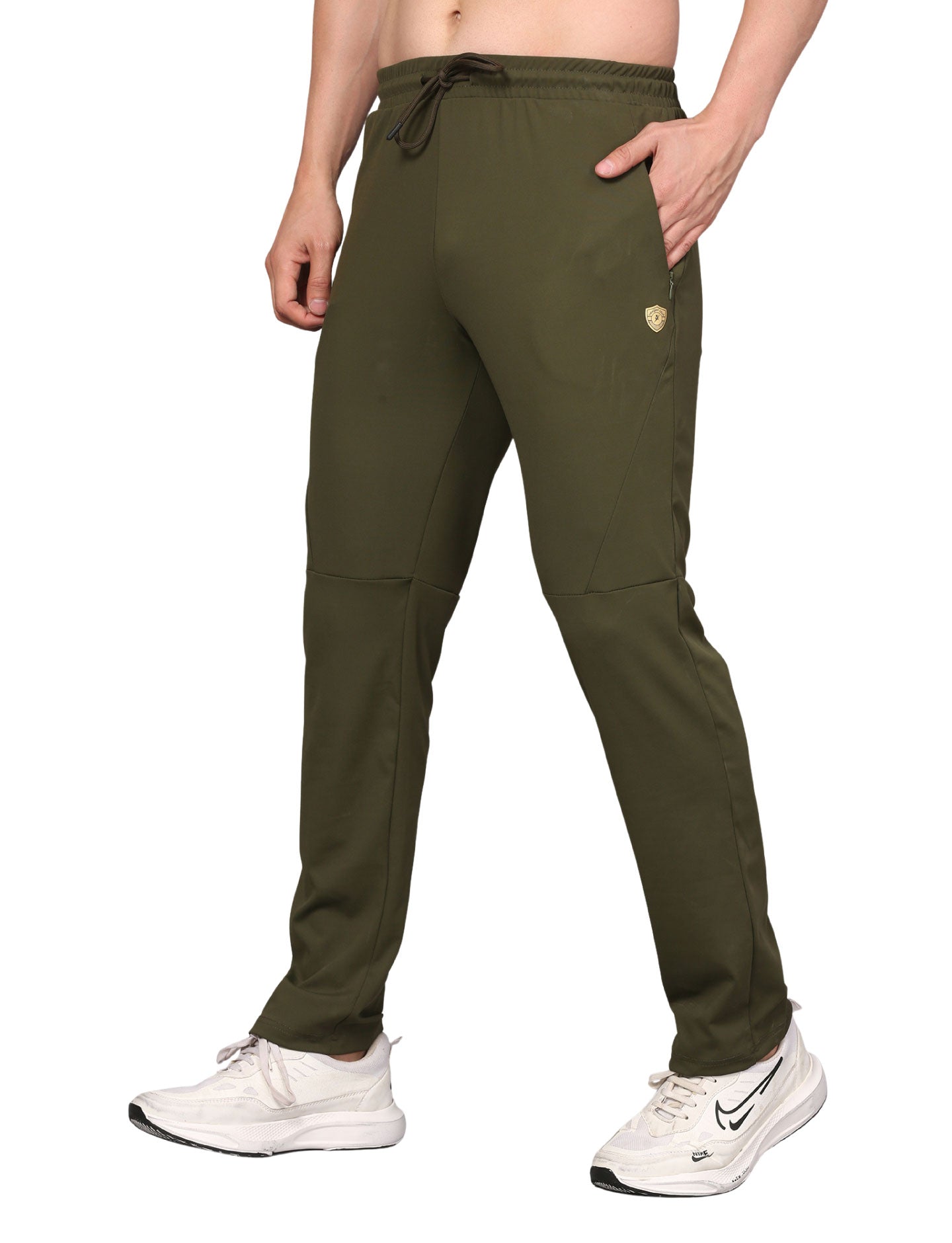 Men's Track Pants Joggers Casual Sports Gym Outdoor Activities Pach Pocket Olive