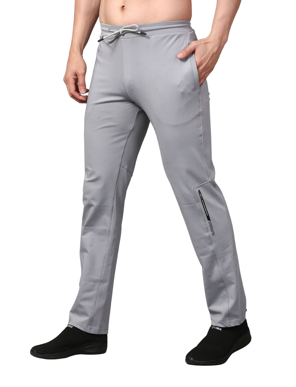 Men's Track Pants Joggers Zipper Gen Z Casual, Sports Gym Activities Grey