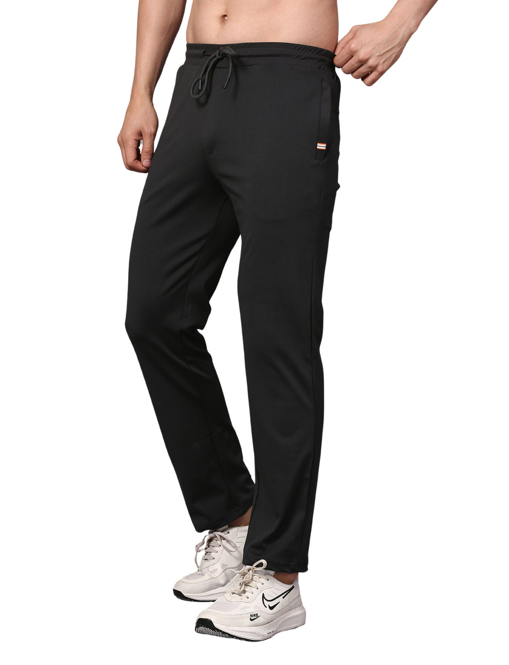 Men's Track Pants Joggers Zipper Gen Z Casual, Sports Gym Activities Dark Grey