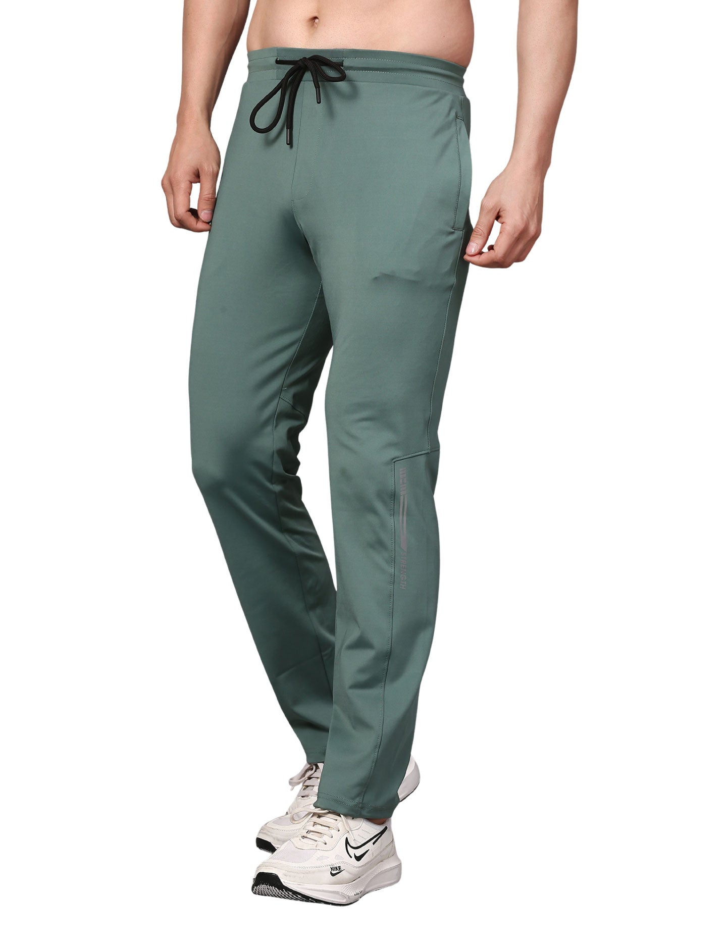 Men's Track Pants Joggers Zipper Gen Z Casual, Sports Gym Activities Sage Green