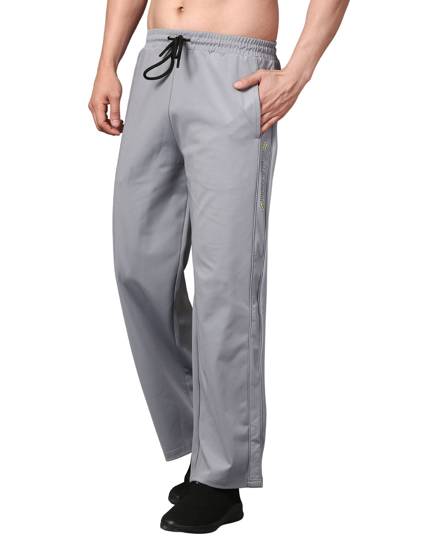 Men's Track Pants Solid Slim Fit Grey