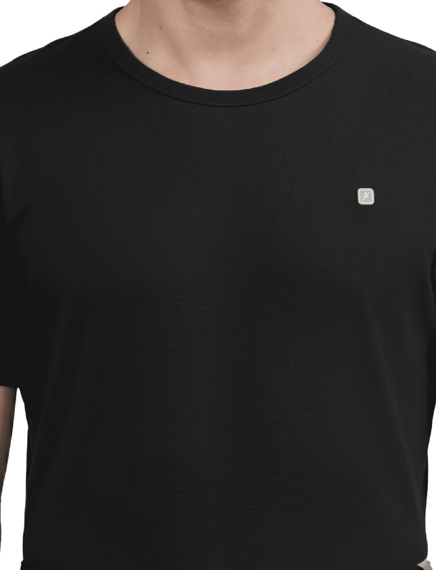 Men's Solid Crew Neck Performance T-Shirt Black