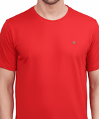 Men's Solid Crew Neck Performance T-Shirt Red