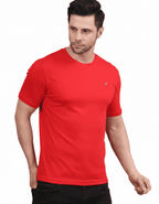 Men's Solid Crew Neck Performance T-Shirt Red