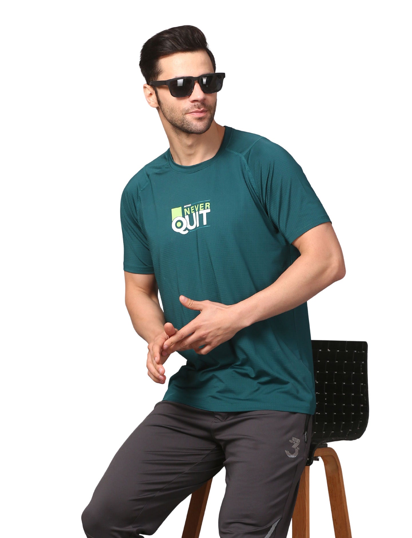 Men's Everyday Round Neck T-Shirt – Teal Green