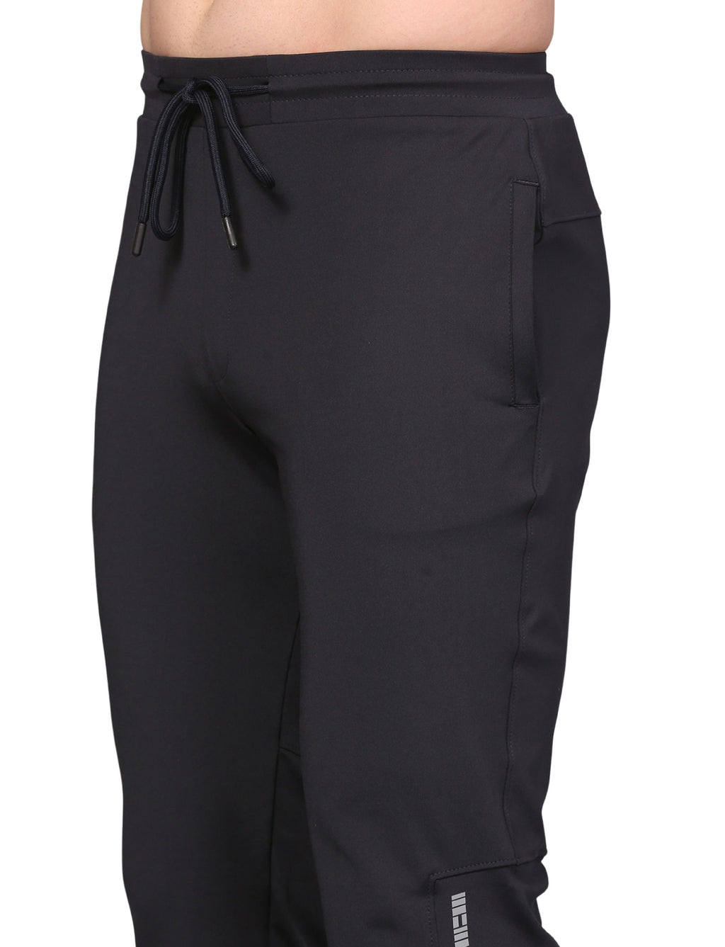 Men's Track Pants Joggers Zipper Gen Z Casual, Sports Gym Activities Black