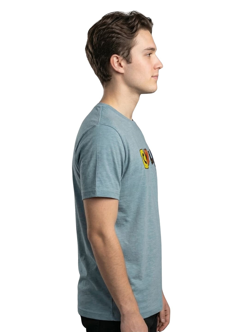 Blue round neck half sleeves T-shirt