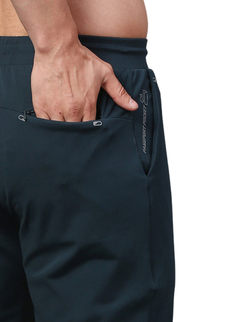 Men's Track Pants Slim Fit Joggers for Gen Z with Zipper Pocket Drawsting Teal