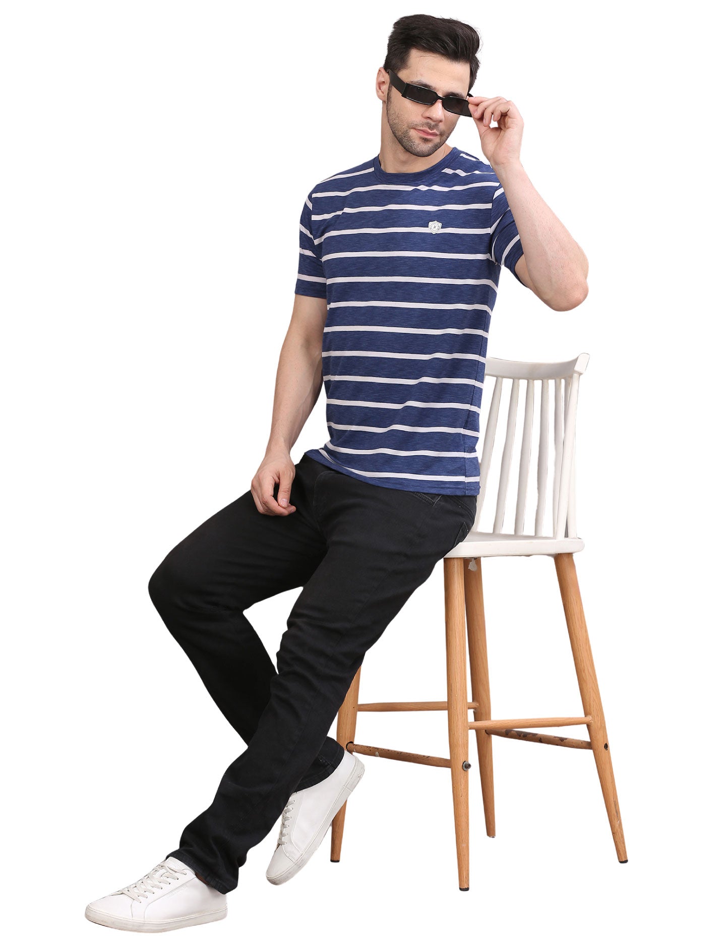 Men's Striped Crew Neck T-Shirt