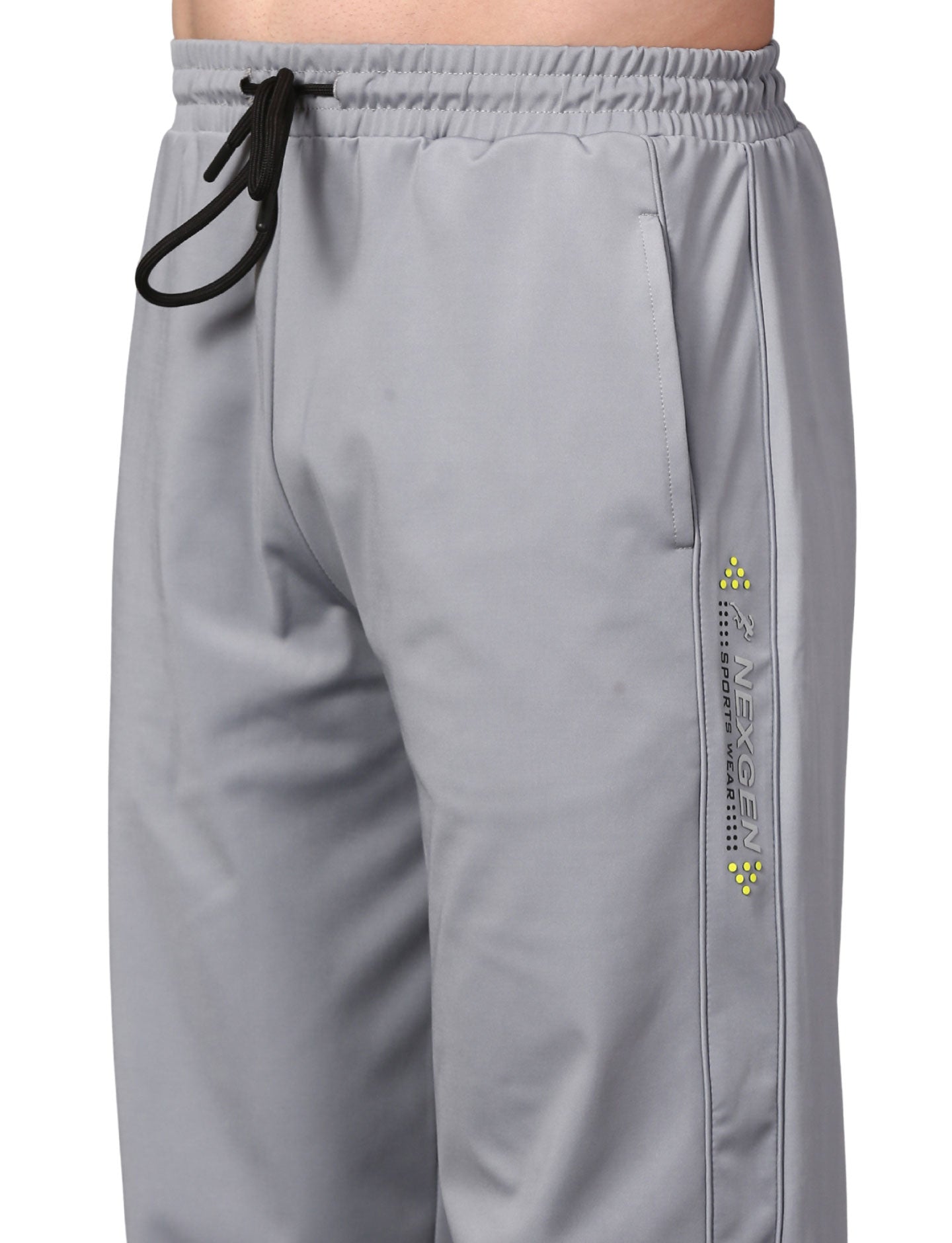 Men's Track Pants Solid Slim Fit Grey