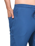 Men's Track Pants Joggers Casual Pocket Bright Indigo