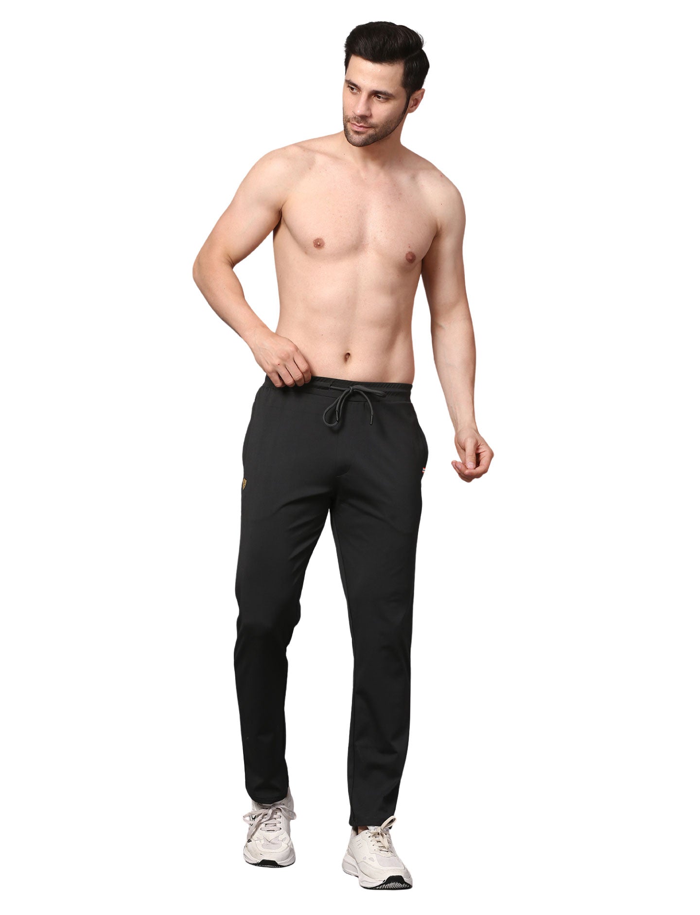 Men's Track Pants Joggers Zipper Gen Z Casual, Sports Gym Activities Dark Grey