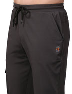 Men's Track Pants Slim Flap Pockets Dark Grey