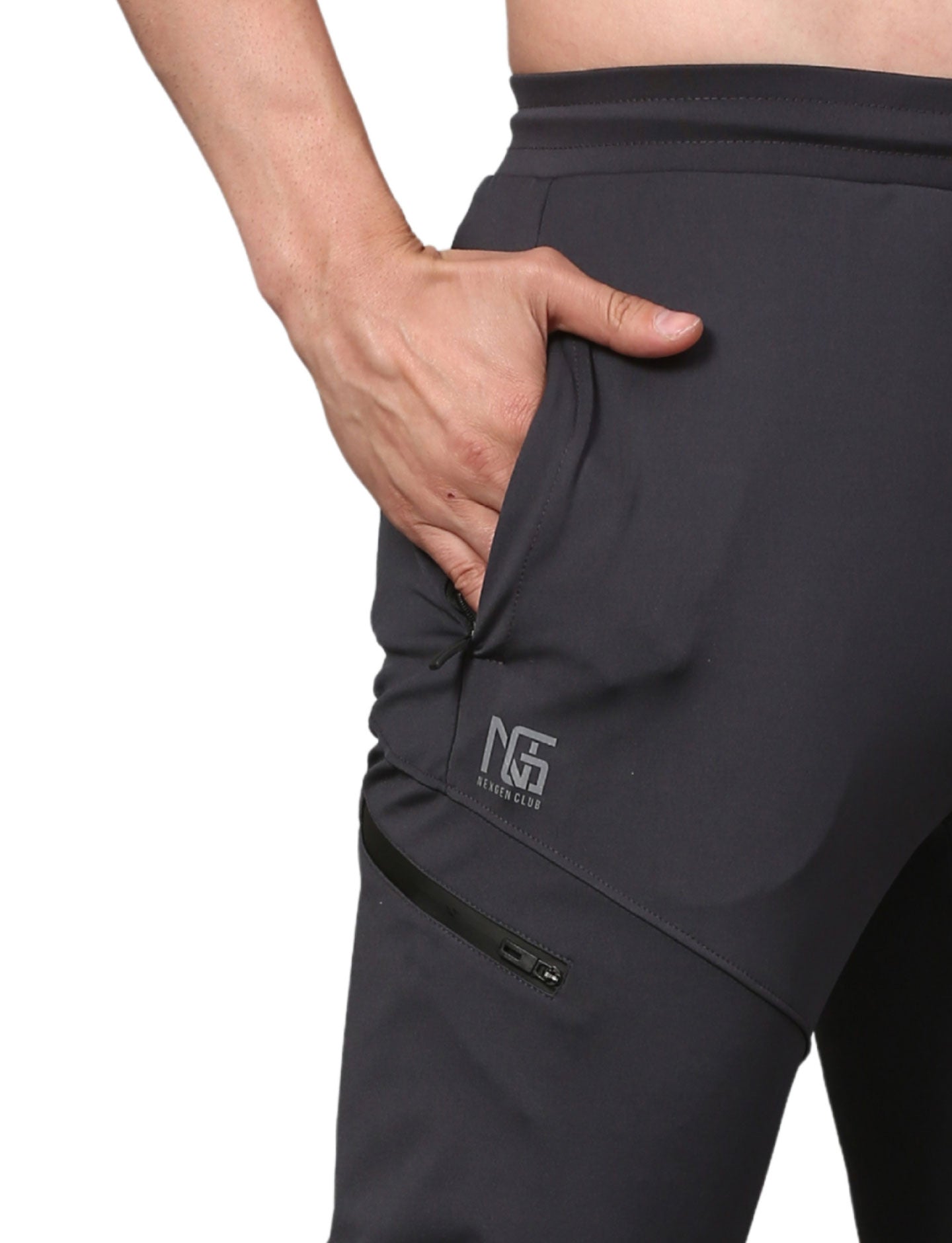 Men's Track Pants Sport Side Zipper for Gen Z with Outdoor Activewear Dark Grey