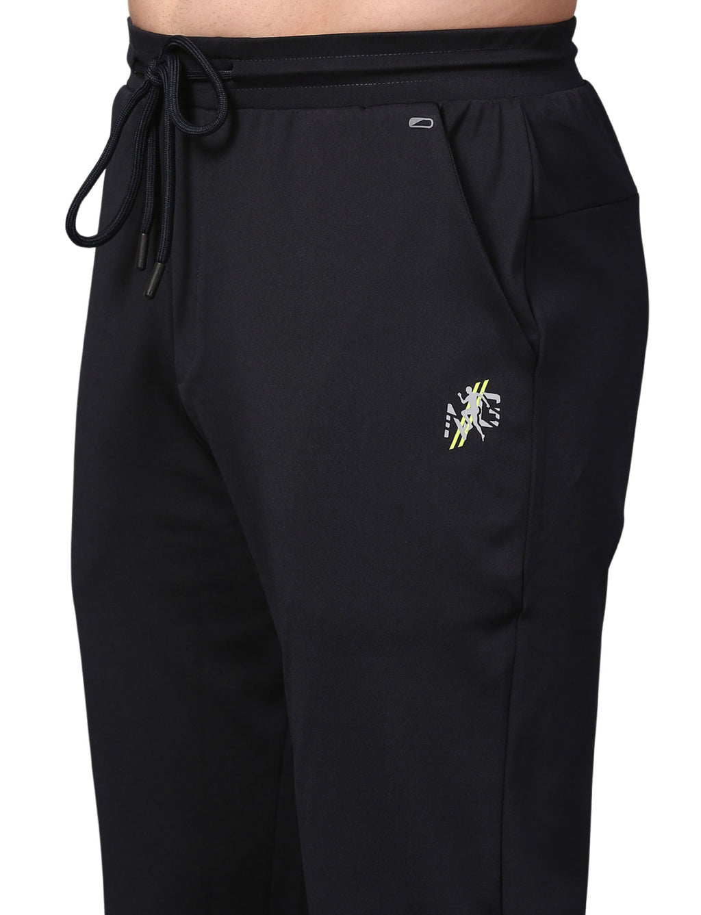 Men's Track Pants Slim Fit Joggers for Gen Z with Zipper Pocket Drawsting Navy