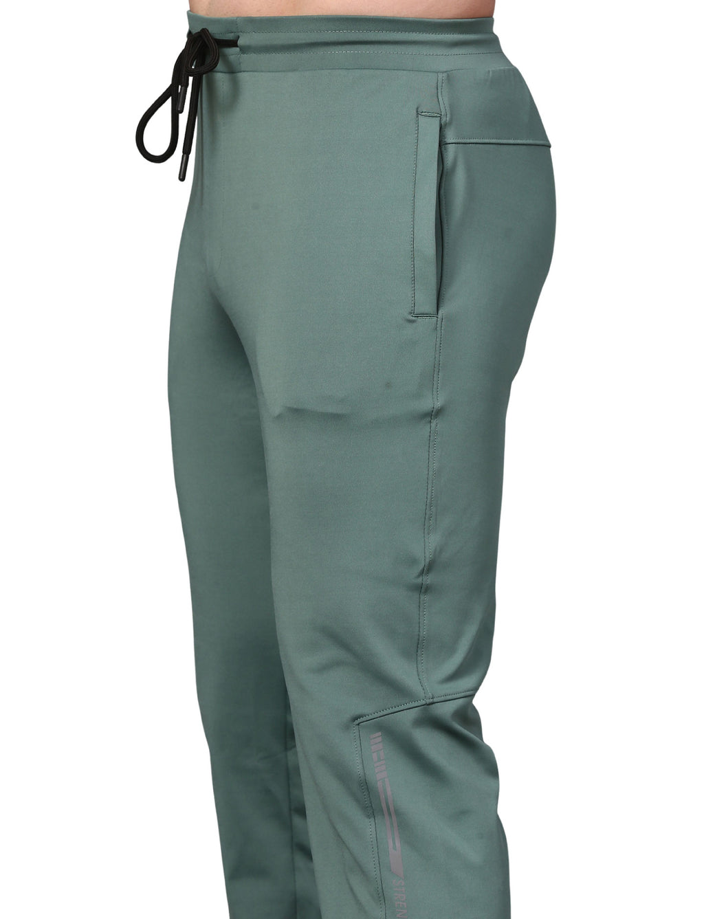 Men's Track Pants Joggers Zipper Gen Z Casual, Sports Gym Activities Sage Green