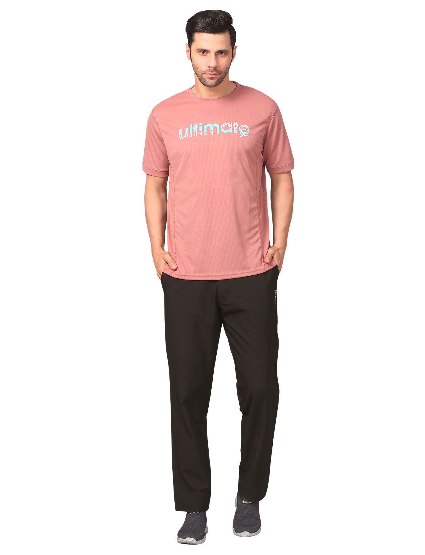 Men's Track Pants Sport Slim Fit Joggers for Gen Z with Pocket Activewear Black