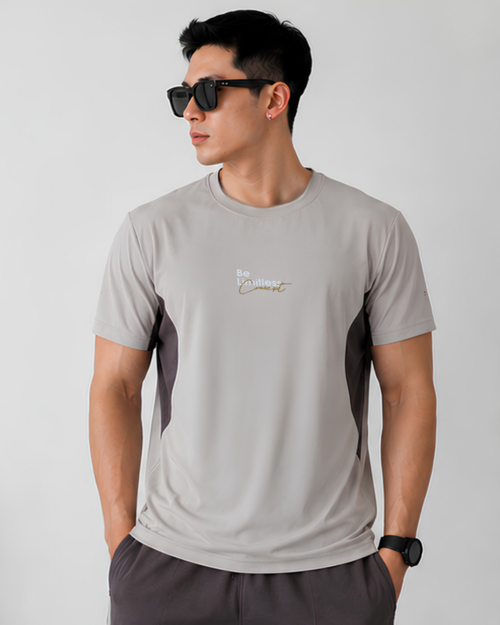 Men's Sports Co-ord Set – Be Limitless Concept | Stone Grey & Charcoal