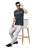 Men's Track Pants Slim Flap Pockets Light Grey