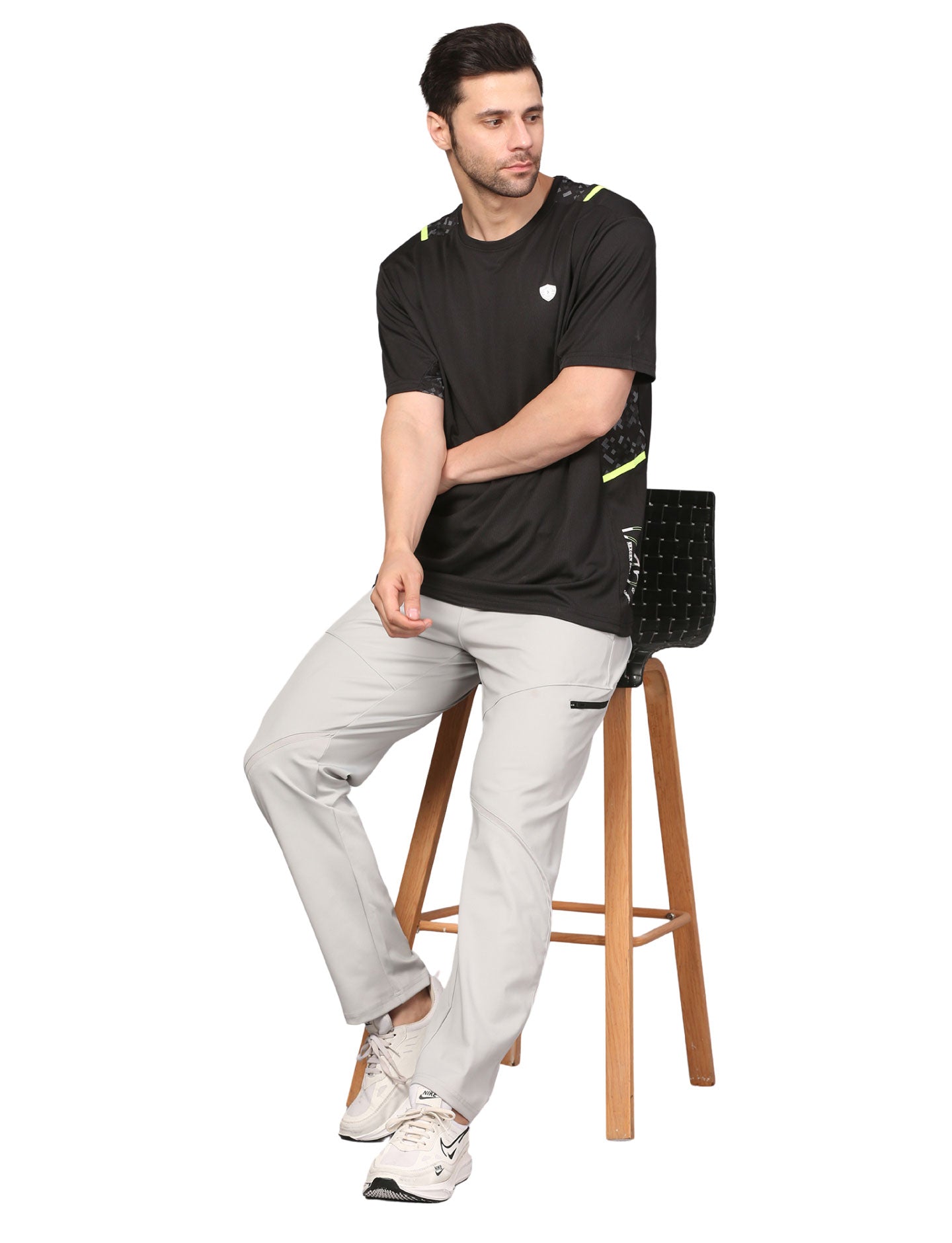 Men's Track Pants Sport Side Zipper for Gen Z with Outdoor Activewear Light Grey