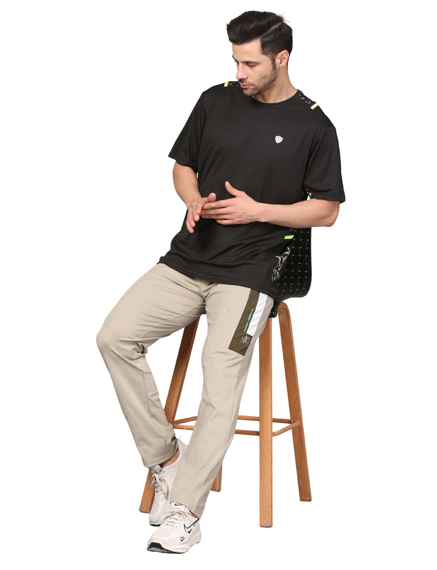 Men's Track Pants Smart Fit Joggers with Side 2 with Back 1 Pockets Active Agate Grey