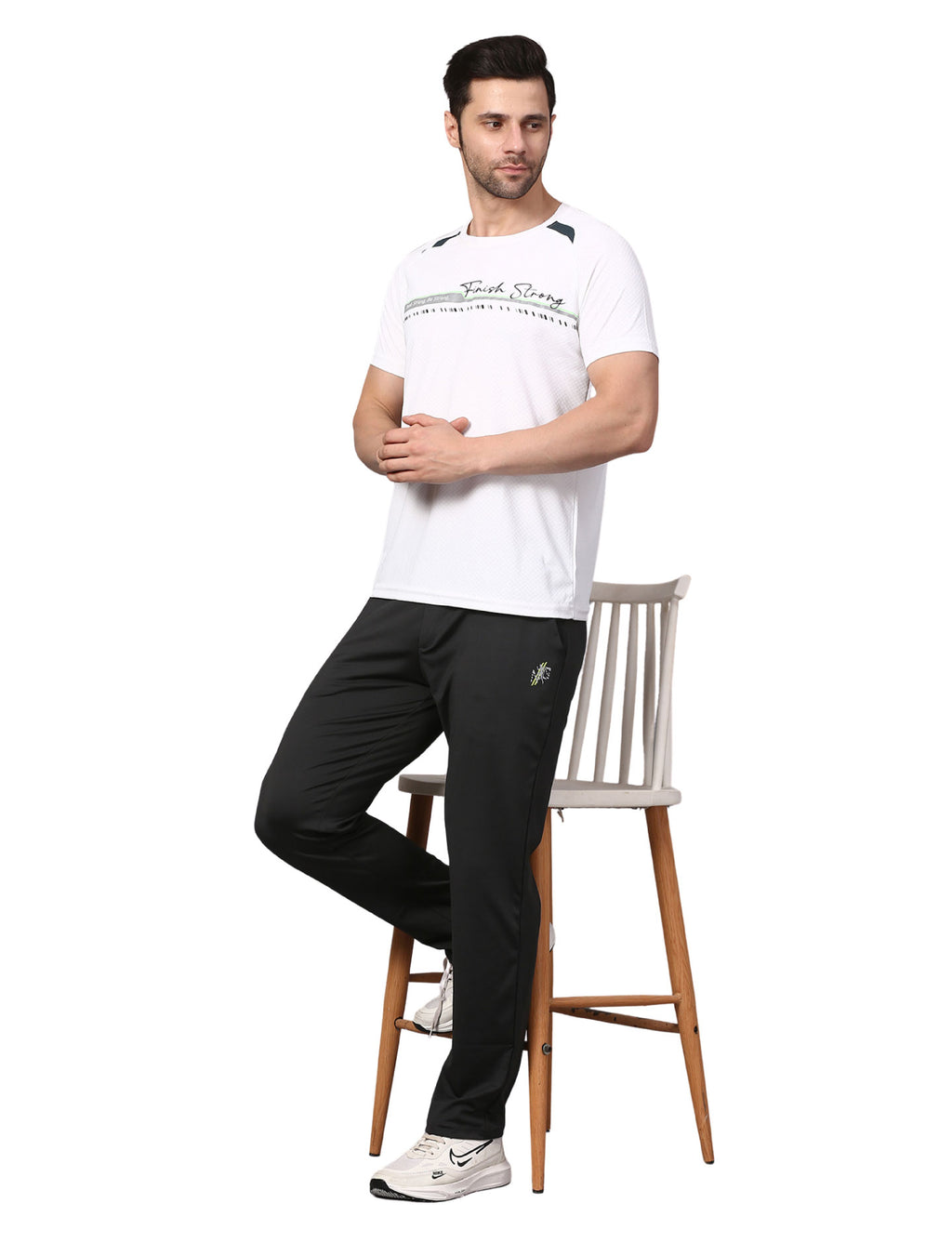 Men's Track Pants Slim Fit Joggers for Gen Z with Zipper Pocket Drawsting Charcoal