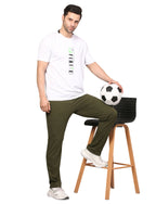 Men's Track Pants Joggers Casual Pocket Olive