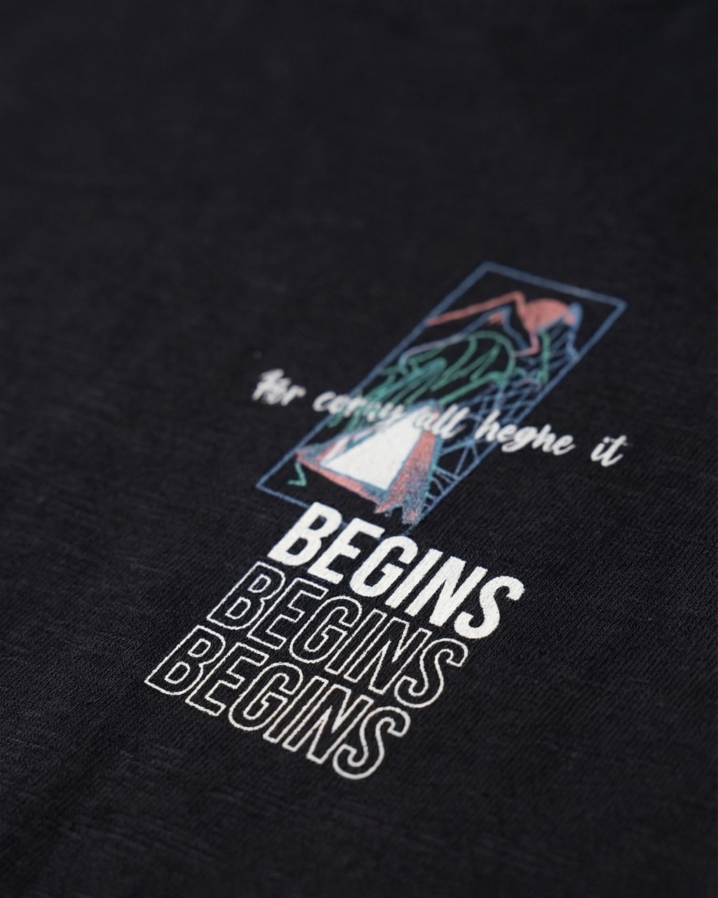 Begins Mountain Print Full Sleeve T-Shirt for Men