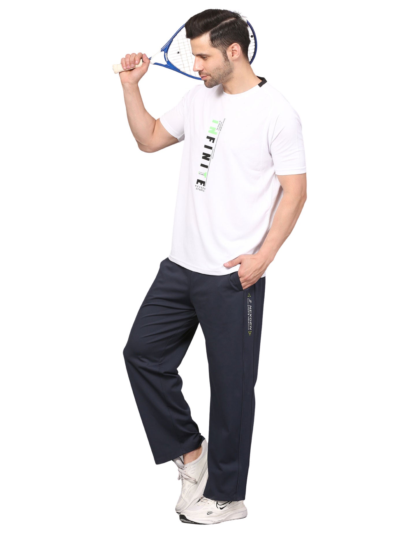 Men's Track Pants Solid Slim Fit Joggers for Man, Boy & Gen Z Drawsting Navy